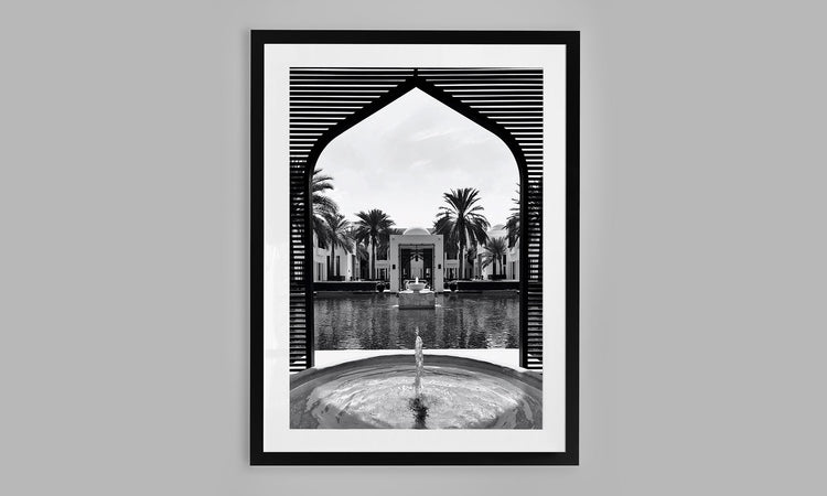 Turquoise Wooden Door in Marrakech, Morocco