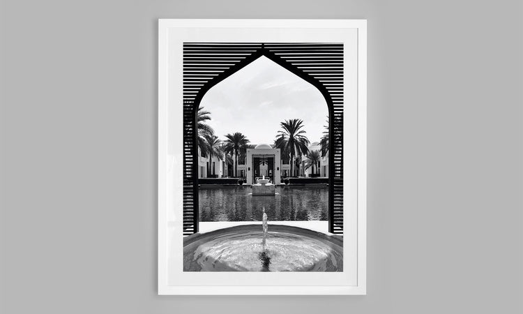Turquoise Wooden Door in Marrakech, Morocco