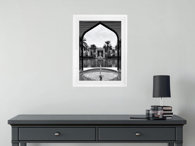 Turquoise Wooden Door in Marrakech, Morocco