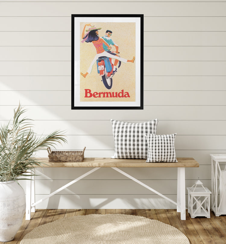 Bermuda Breezes Travel Poster (1960's)