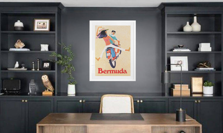 Bermuda Breezes Travel Poster (1960's)