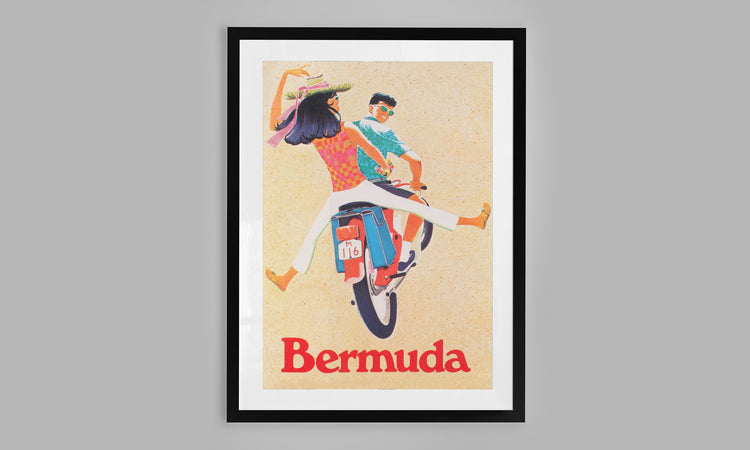 Bermuda Breezes Travel Poster (1960's)