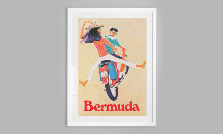 Bermuda Breezes Travel Poster (1960's)