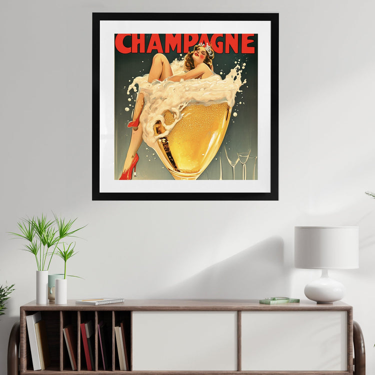 Vintage Champagne Poster