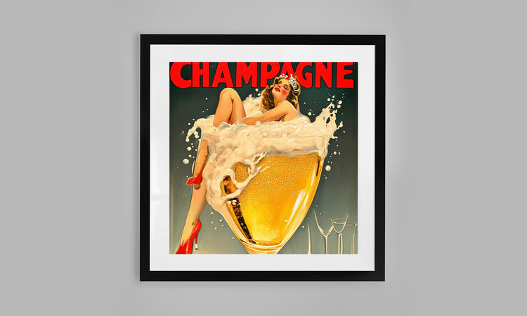 Vintage Champagne Poster