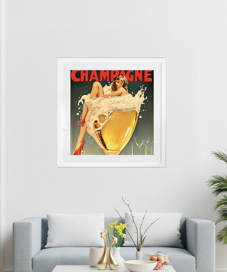 Vintage Champagne Poster