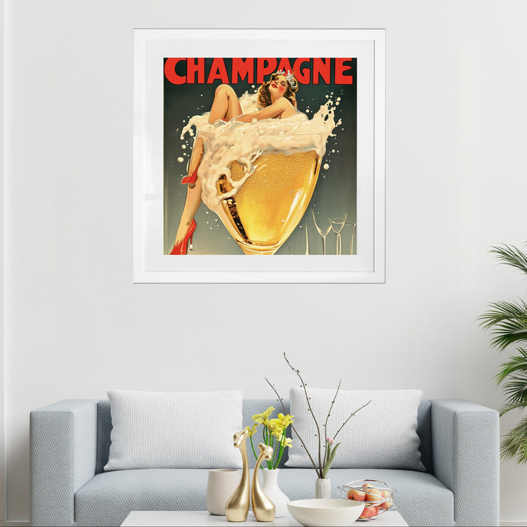 Vintage Champagne Poster