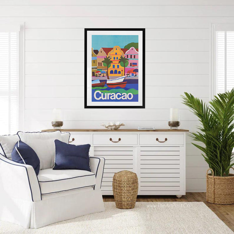 Curacao, Caribbean Travel Poster (1936)