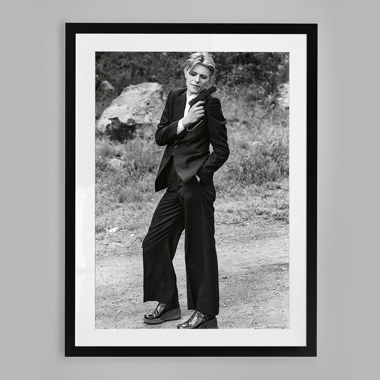 David Bowie on the set of The Man Who Fell to Earth (1976)
