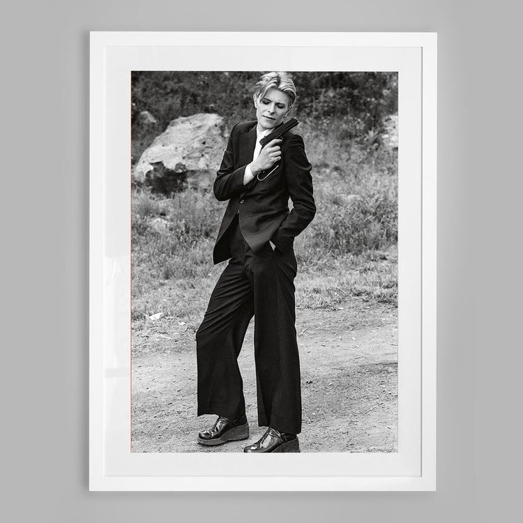 David Bowie on the set of The Man Who Fell to Earth (1976)