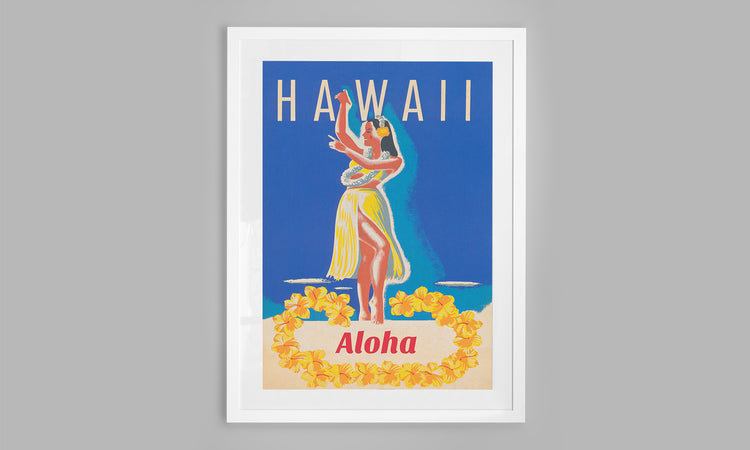 Hawaii Aloha Hula - Travel Poster - (c. 1970's)