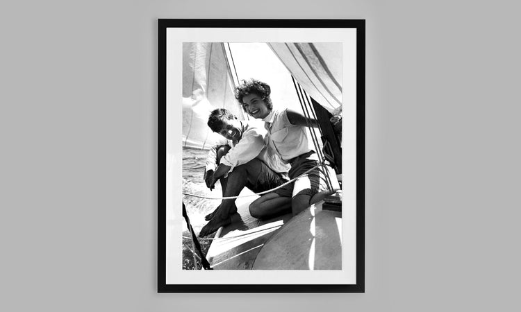 John and Jackie Kennedy at Cape Cod (1953)