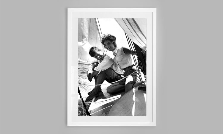 John and Jackie Kennedy at Cape Cod (1953)