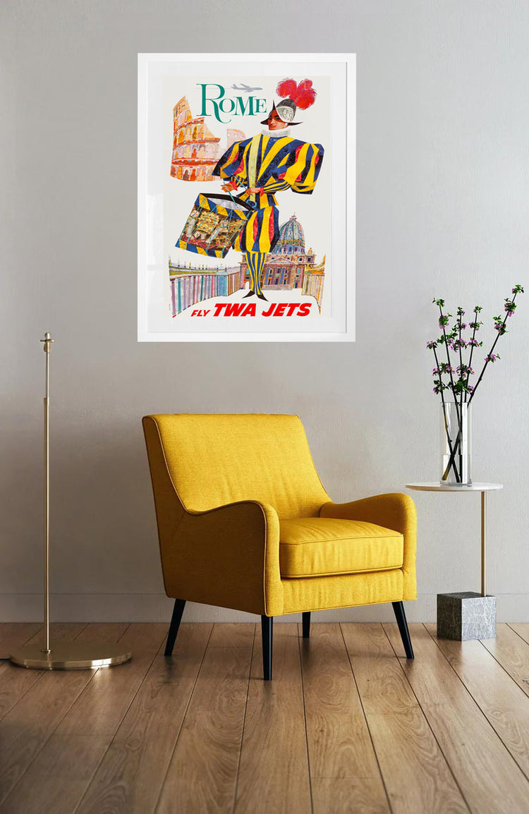 Roman Holiday – Vintage TWA Travel Poster