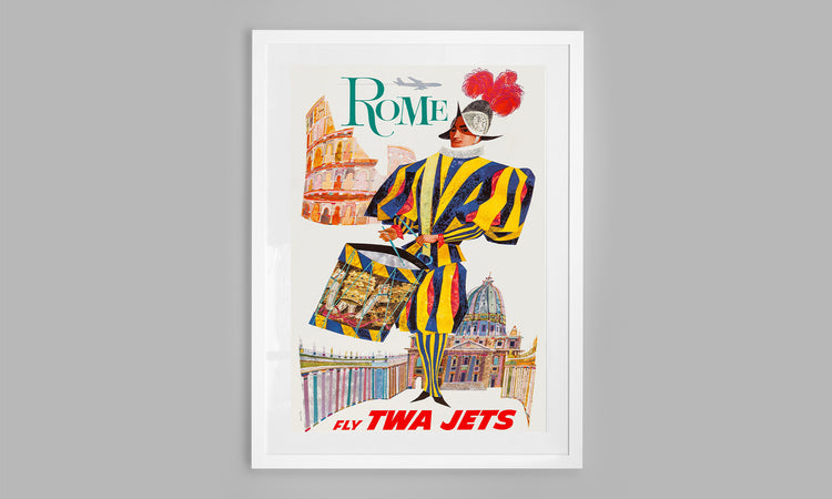 Roman Holiday – Vintage TWA Travel Poster