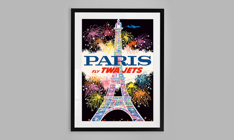 Paris in Lights – Vintage TWA Travel Poster