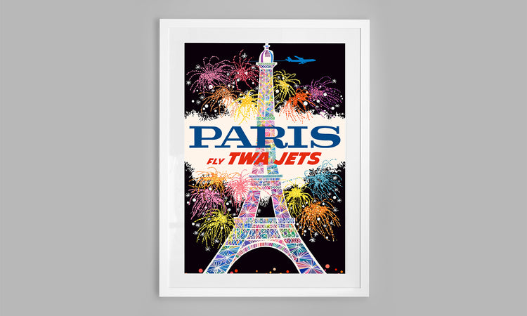Paris in Lights – Vintage TWA Travel Poster
