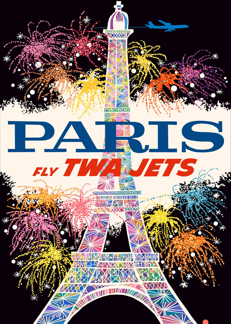 Paris in Lights – Vintage TWA Travel Poster