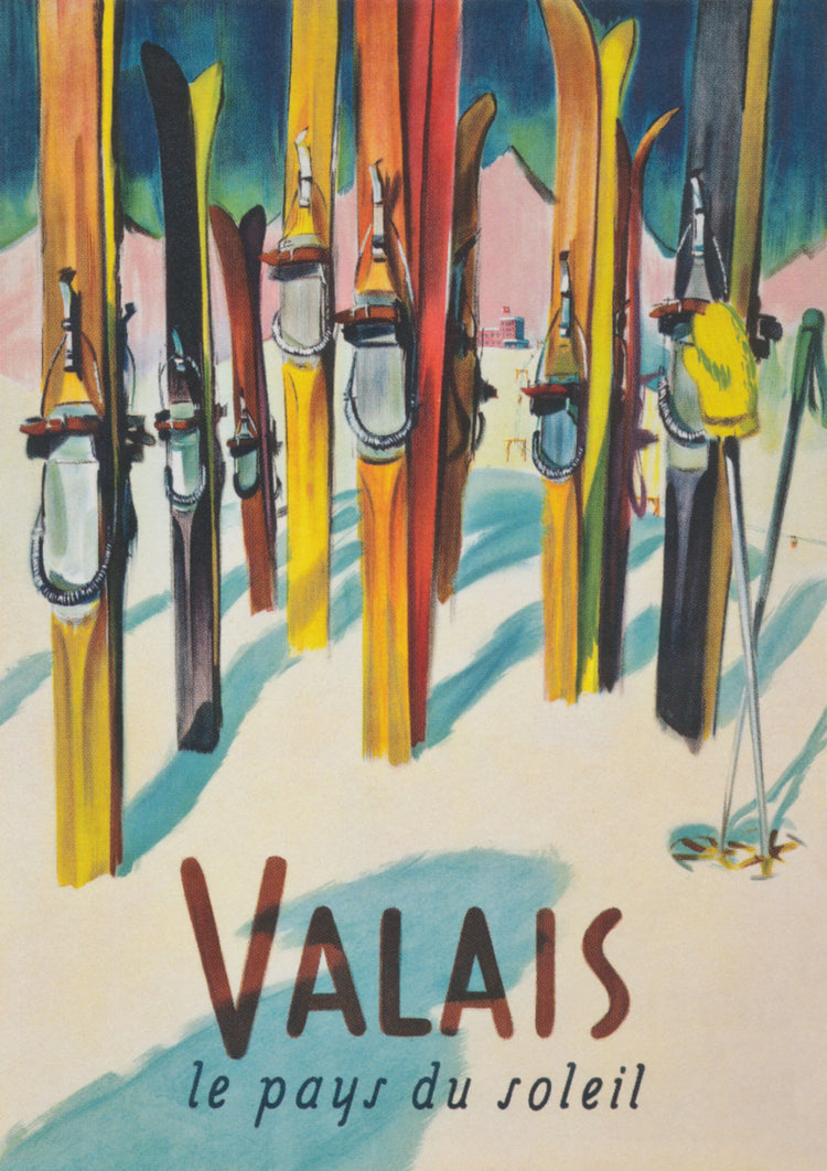 Valais -The Land of Sunshine Ski Poster