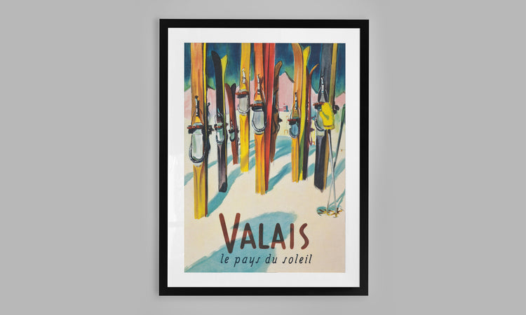Valais -The Land of Sunshine Ski Poster