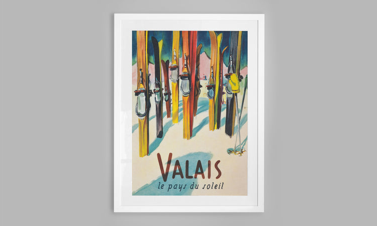 Valais -The Land of Sunshine Ski Poster