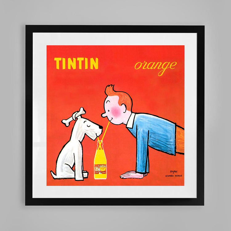 TinTin Orange Soda Vintage Advertisement (1960) - Square