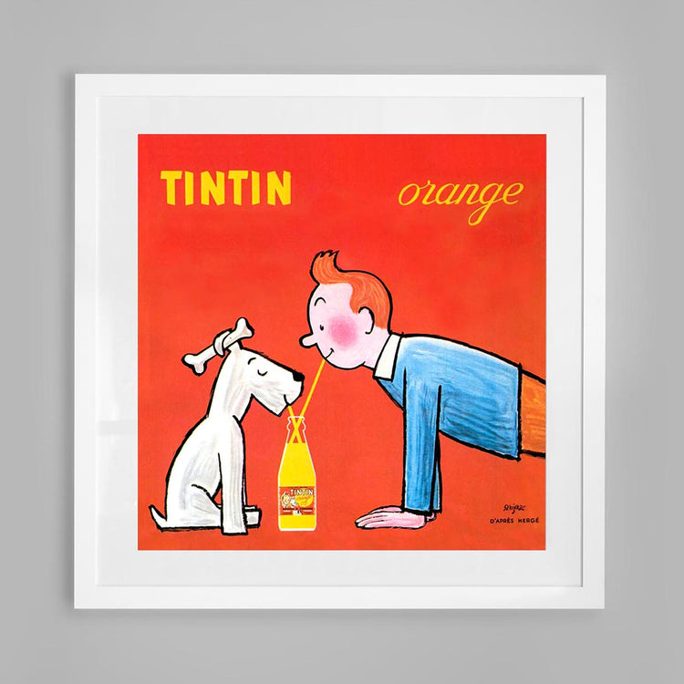TinTin Orange Soda Vintage Advertisement (1960) - Square