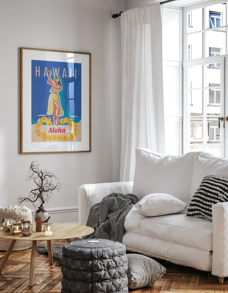 Hawaii Aloha Hula - Travel Poster - (c. 1970's)