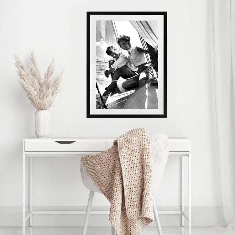 John and Jackie Kennedy at Cape Cod (1953)