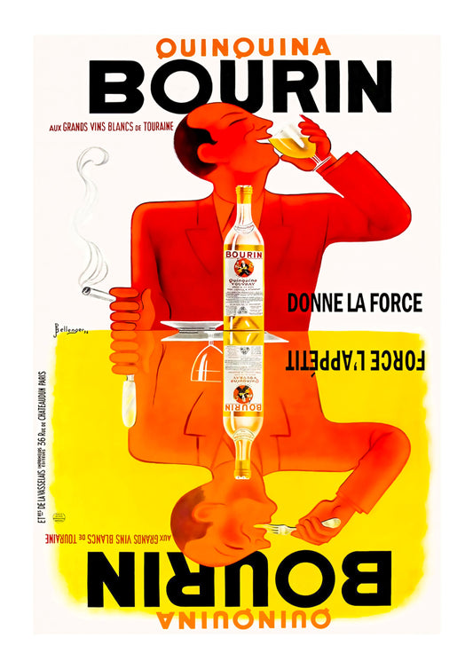 Bourin Quinquina Aperitif Poster (1936)
