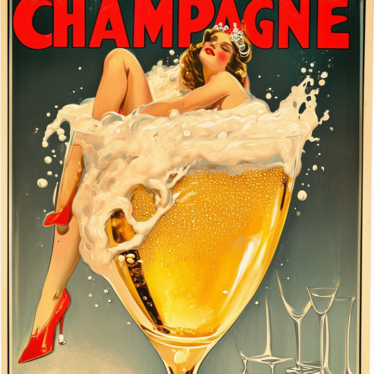 Vintage Champagne Poster