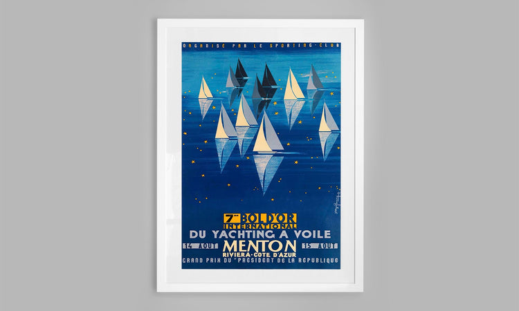 Menton, Cote d'Azur, France. Regatta Poster