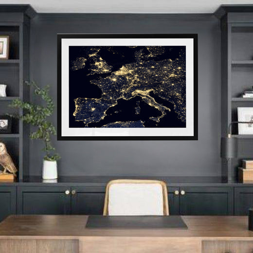 Europe and UK at Night