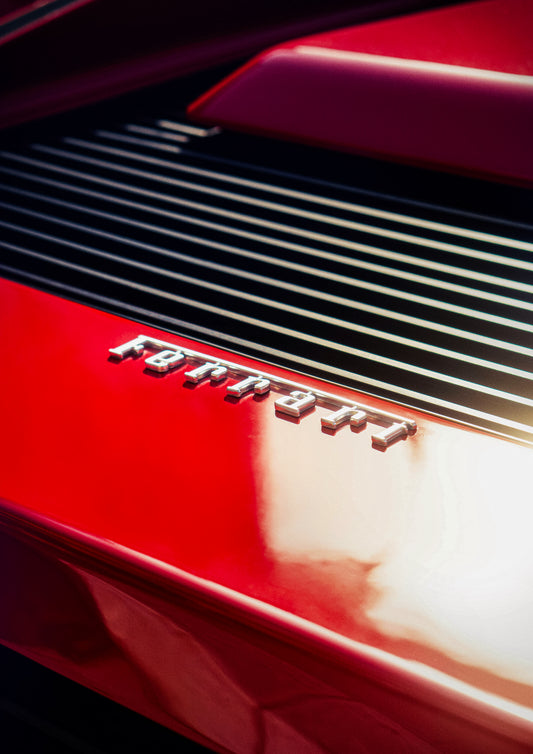 Ferrari Logo on a 1988 Ferrari TESTAROSSA