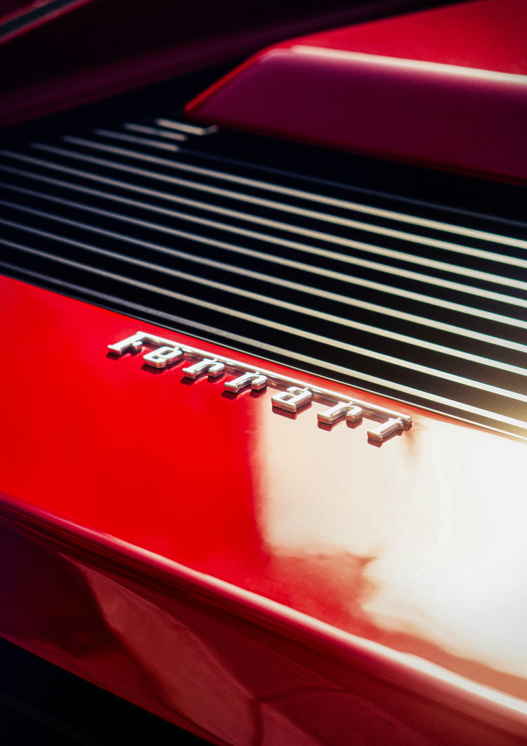 Ferrari Logo on a 1988 Ferrari TESTAROSSA