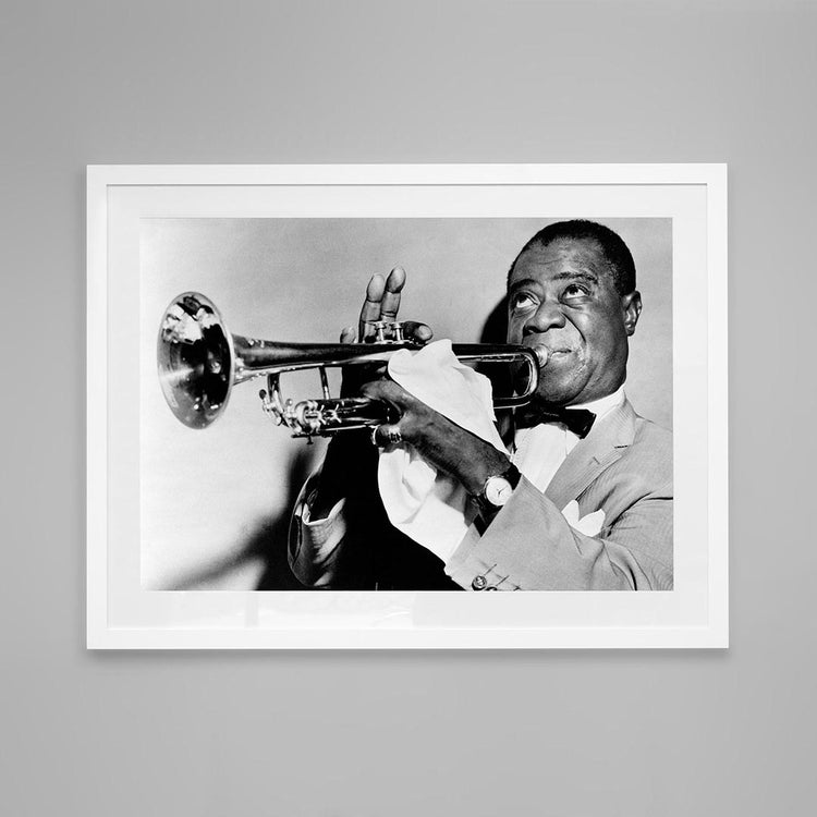 Louis Armstrong Playing the Trumpet (1953)