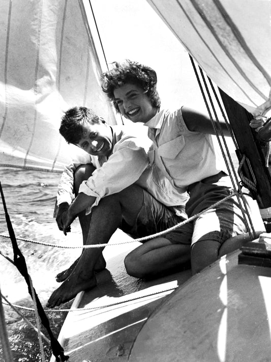 John and Jackie Kennedy at Cape Cod (1953)