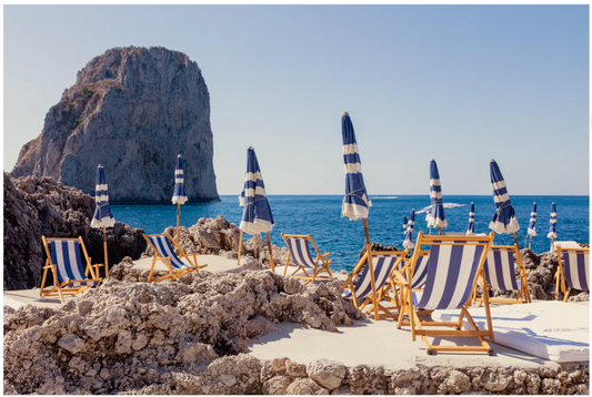 La Fontelina Loungers. Capri, Italy.