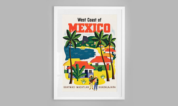 West Coast of Mexico Travel Poster (1955)