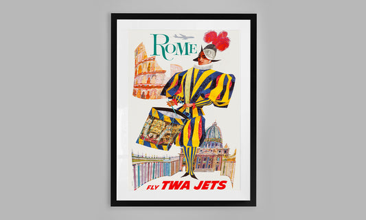 Roman Holiday – Vintage TWA Travel Poster