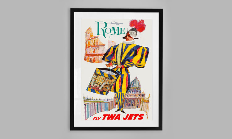 Roman Holiday – Vintage TWA Travel Poster