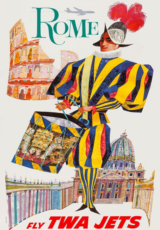 Roman Holiday – Vintage TWA Travel Poster