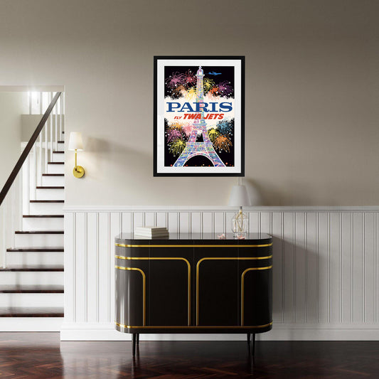 Paris in Lights – Vintage TWA Travel Poster