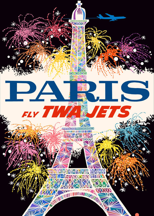 Paris in Lights – Vintage TWA Travel Poster
