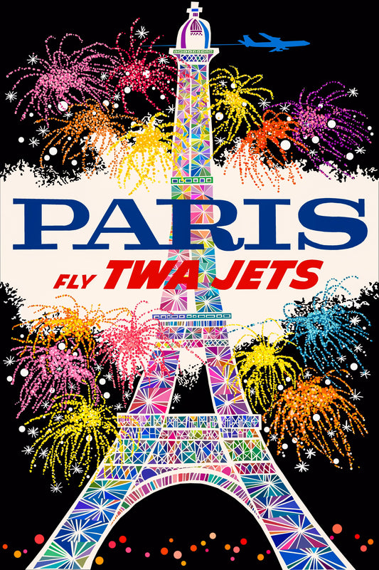 Paris in Lights – Vintage TWA Travel Poster