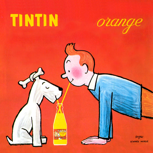 TinTin Orange Soda Vintage Advertisement (1960) - Square
