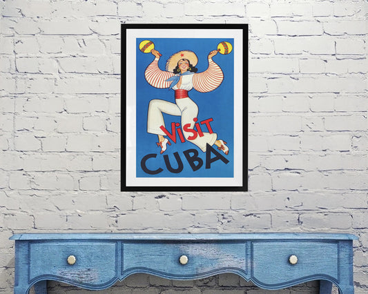 Visit Cuba - Vintage Travel Poster