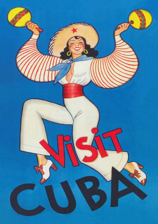 Visit Cuba - Vintage Travel Poster