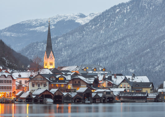 Winter Lights, Hallstatt. Austria.