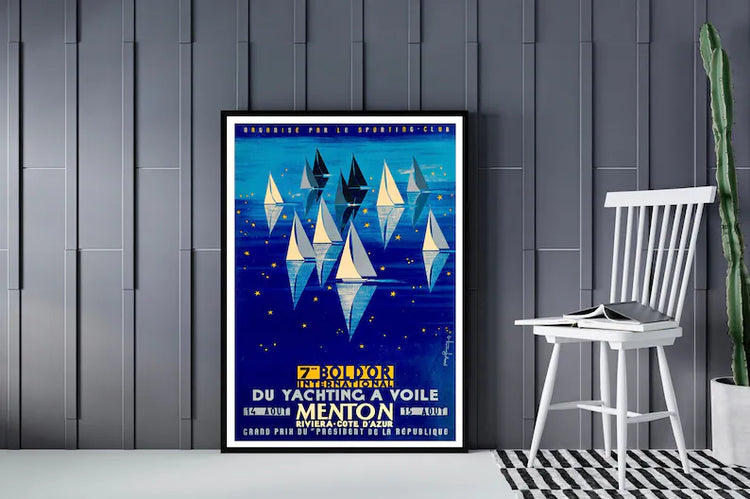 Menton, Cote d'Azur, France. Regatta Poster